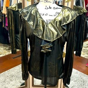 Rachel Zoe Gold blouse size medium.
